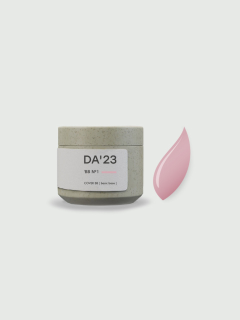DA'23 COVER BASE BB #1, 15 ml - kamuflująca baza hybrydowa (delikatny różowy nude)