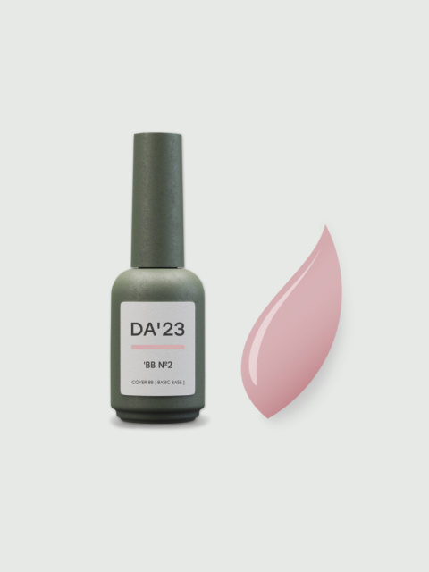 DA'23 COVER BASE BB #2, 14 ml - kamuflująca budująca baza hybrydowa (brzoskwiniowy nude)