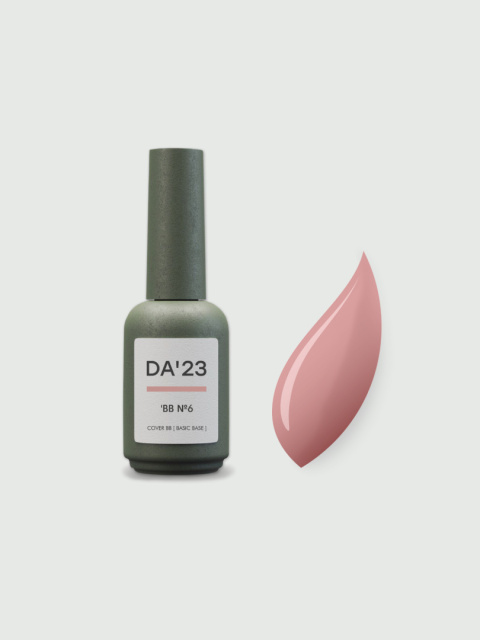 DA'23 COVER BASE BB #6, 14 ml - kamuflująca budująca baza hybrydowa (intensywny różowy nude)