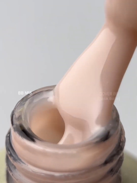 DA'23 COVER BASE BB #8, 15 ml - kamuflująca budująca baza hybrydowa (ciepły karmelowy nude)