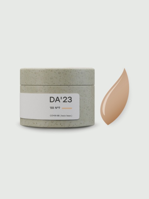 DA'23 COVER BASE BB #9, 30 ml - kamuflująca budująca baza hybrydowa (głęboki beżowy nude)