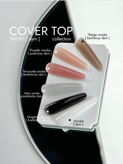 DA'23 COVER TOP 'BEIGE SMOKE, 14 ml - półprzezroczysty top hybrydowy no wipe (beżowy )