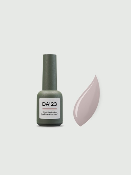 DA'23 COVER TOP ‘FLIGHT INSPIRATION, 8 ml – półprzezroczysty top hybrydowy no wipe (róż z nutą brzoskwini)