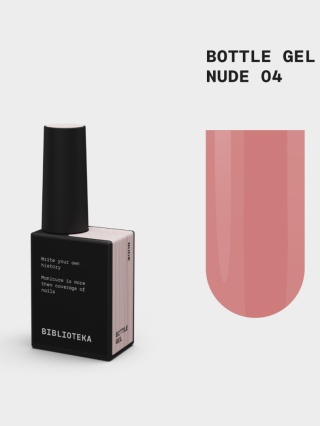 BIBLIOTEKA Bottle gel 04 Nude - beżowo-różowy żel do wzmocnienia paznokci, 10 ml