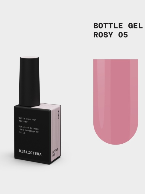 BIBLIOTEKA Bottle gel 05 Rosy - jasnoróżowy żel do wzmocnienia paznokci, 10 ml