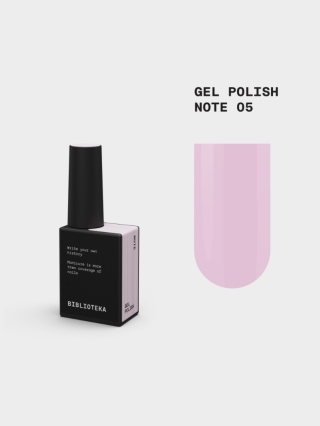 BIBLIOTEKA Gel Polish 05 Note, 10 ml - lakier hybrydowy (bardzo jasny, chłodny róż)