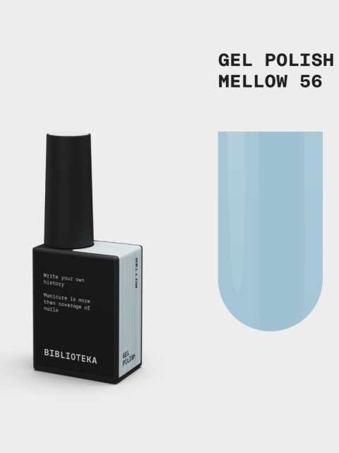 BIBLIOTEKA Gel Polish 56 Mellow, 10 ml - lakier hybrydowy (jasny błękit)