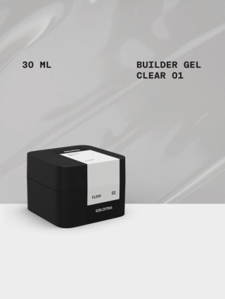 BIBLIOTEKA Builder gel 01 Clear - pzezroczysty żel budujący, 30 ml