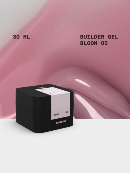 BIBLIOTEKA Builder gel 05 Bloom - różowy żel budujący, 30 ml