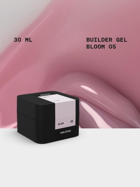 BIBLIOTEKA Builder gel 05 Bloom - różowy żel budujący, 30 ml