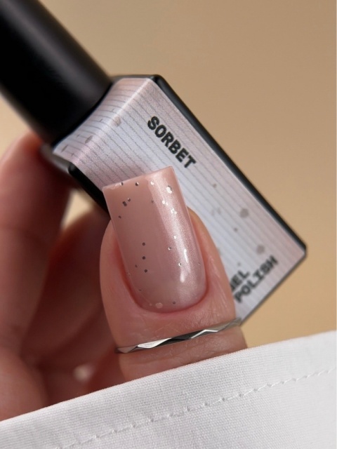 BIBLIOTEKA Cat Eye Gel Polish 20 Sorbet, 10 ml - jasnoróżowy lakier hybrydowy z efektem „kociego oka"