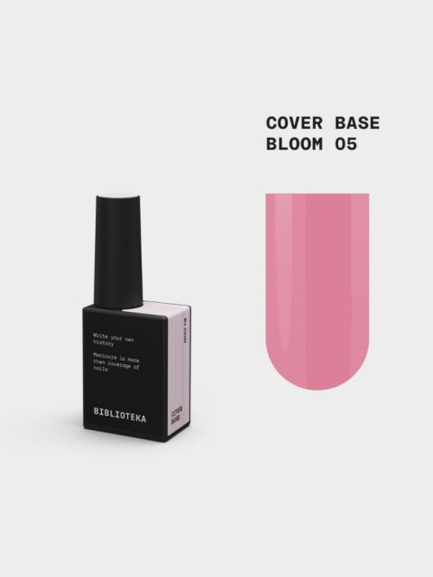 BIBLIOTEKA Cover Base 05 Bloom - kamuflująca baza hybrydowa w różowym odcieniu, 10 ml