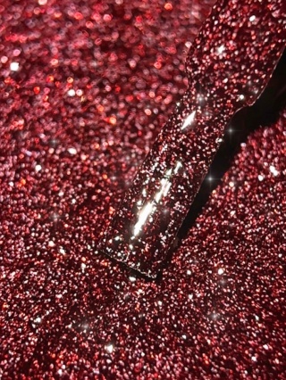 BIBLIOTEKA Flash Gel Polish 07 Wine Soul, 10 ml - bordowy lakier hybrydowy z efektem flash