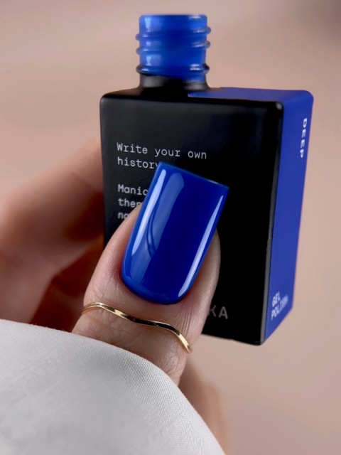 BIBLIOTEKA Gel Polish 31 Deep, 10 ml - lakier hybrydowy (intensywny, chabrowy niebieski)