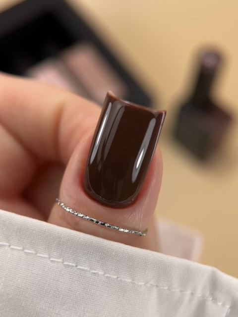 BIBLIOTEKA Gel Polish 38 Chestnut, 10 ml - lakier hybrydowy (ciemny ciepły brąz)