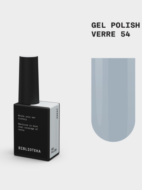 BIBLIOTEKA Gel Polish 54 Verre, 10 ml - lakier hybrydowy (subtelny błękit)
