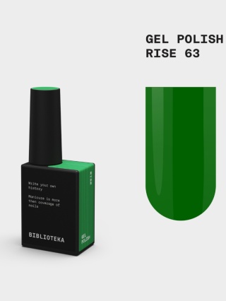 BIBLIOTEKA Gel Polish 63 Rise, 10 ml - lakier hybrydowy (zielony)