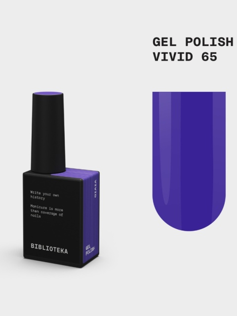 BIBLIOTEKA Gel Polish 65 Vivid, 10 ml - lakier hybrydowy (fioletowy)