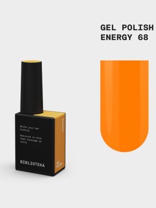 BIBLIOTEKA Gel Polish 68 Energy, 10 ml - lakier hybrydowy (jaskrawopomarańczowy)
