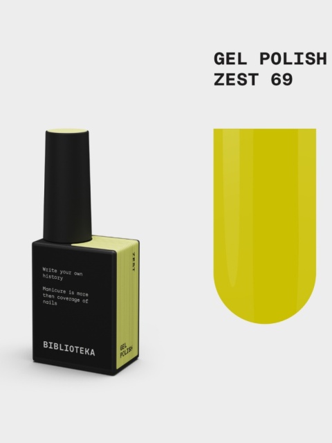 BIBLIOTEKA Gel Polish 69 Zest, 10 ml - lakier hybrydowy (neonowy żółty)