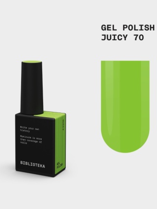 BIBLIOTEKA Gel Polish 70 Juicy, 10 ml - lakier hybrydowy (jaskrawozielony)