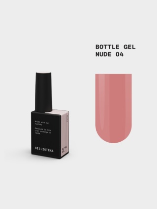 BIBLIOTEKA Bottle gel 04 Nude - beżowo-różowy żel do wzmocnienia paznokci, 10 ml