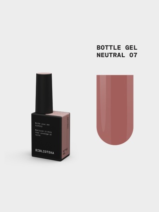 BIBLIOTEKA Bottle gel 07 Neutral - beżowy żel do wzmocnienia paznokci, 10 ml