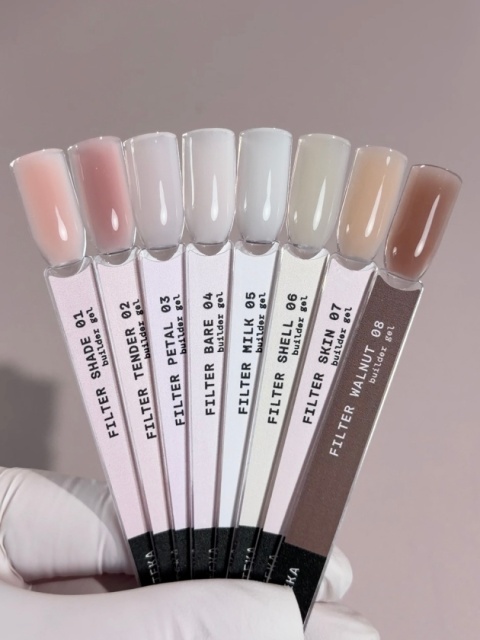 BIBLIOTEKA Builder gel 02 Tender Filter - półprzezroczysty pudroworóżowy żel budujący, 15 ml
