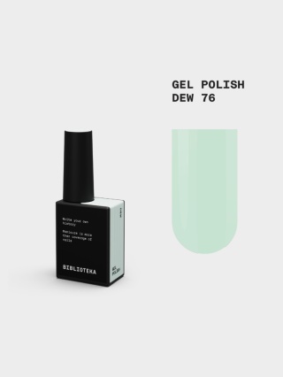 BIBLIOTEKA Gel Polish 76 Dew, 10 ml - lakier hybrydowy (pastelowa miętowa zieleń)