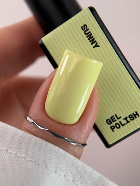 BIBLIOTEKA Gel polish 10 Sunny, 10 ml - lakier hybrydowy (jasny, cytrynowy żółty)