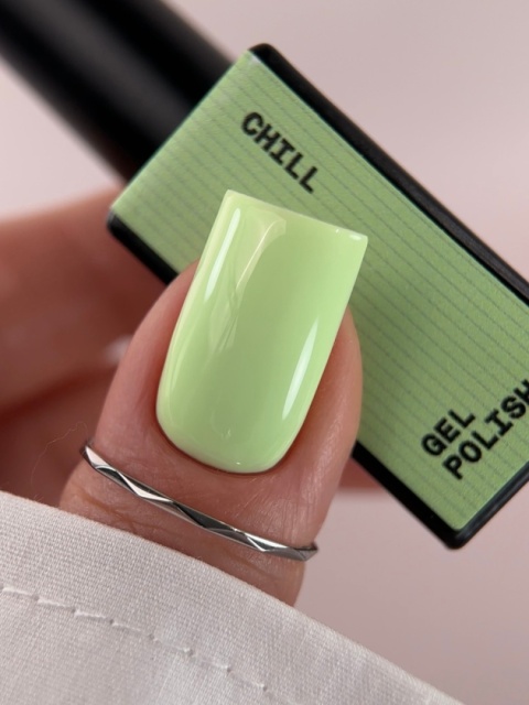 BIBLIOTEKA Gel polish 11 Chill, 10 ml - lakier hybrydowy (neonowa, limonkowa zieleń)